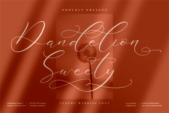 Dandelion Sweety Font for Elegant Campaigns