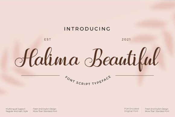 Halima Beautiful Font for Elegant Branding