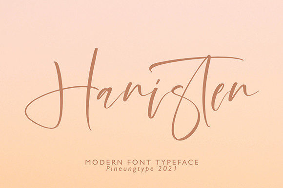 Hanisten Font: Elegant Script for Creative Branding