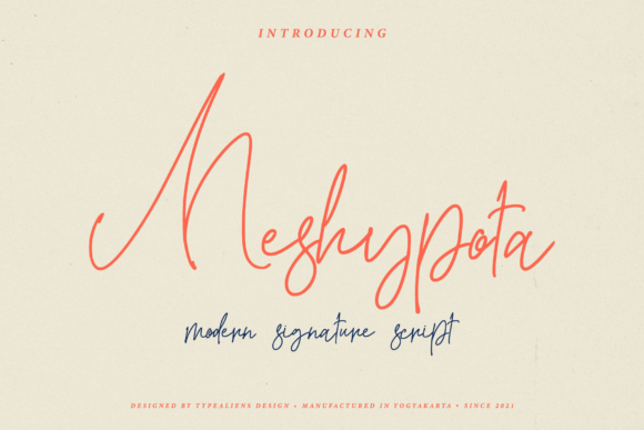 Meshypota: A Stylish Script Font