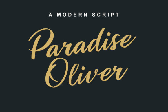 Paradise Oliver Font for Creative Branding