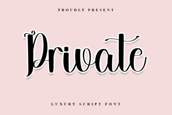 Private Font: A Whimsical Script for Elegant Branding