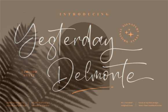 Yesterday Delmonte Font for Web Design